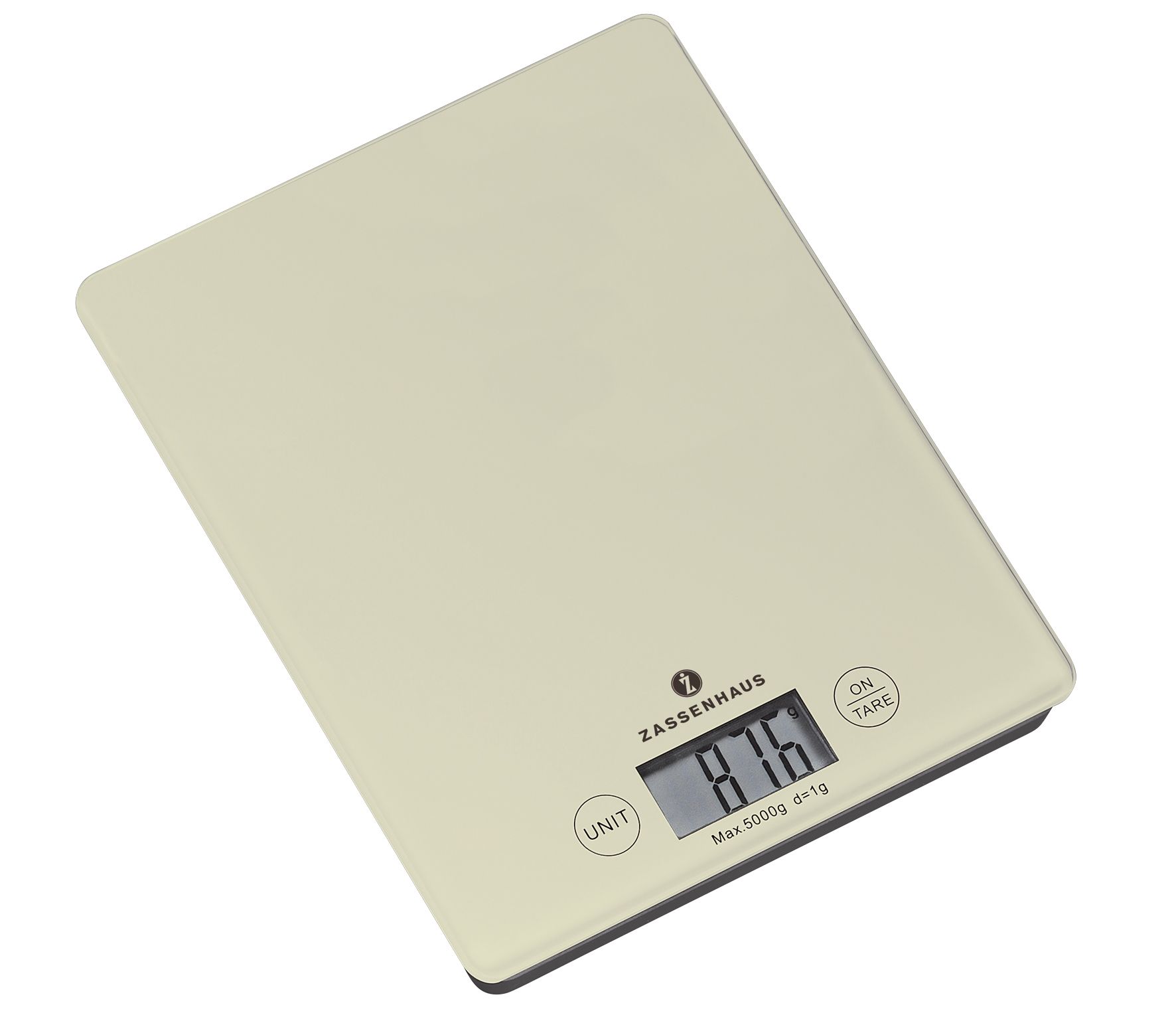 073256_BALANCE Krémová kuchyňská digitální váha do 5 kg Zassenhaus